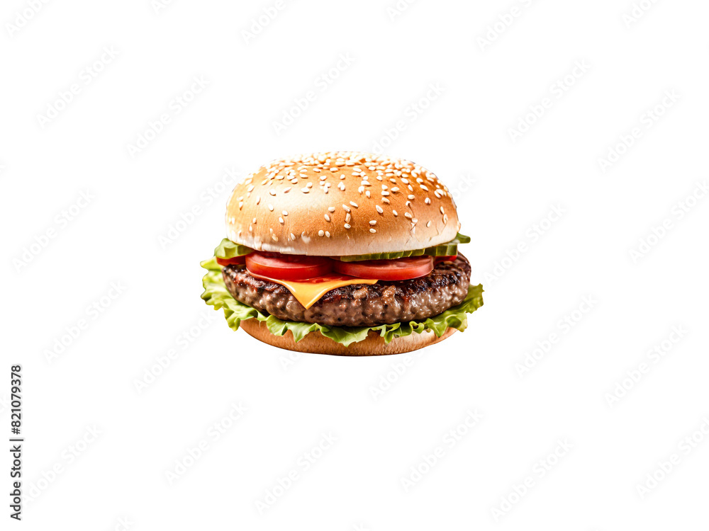 Hamburger on transparent background Hamburger on transparent background