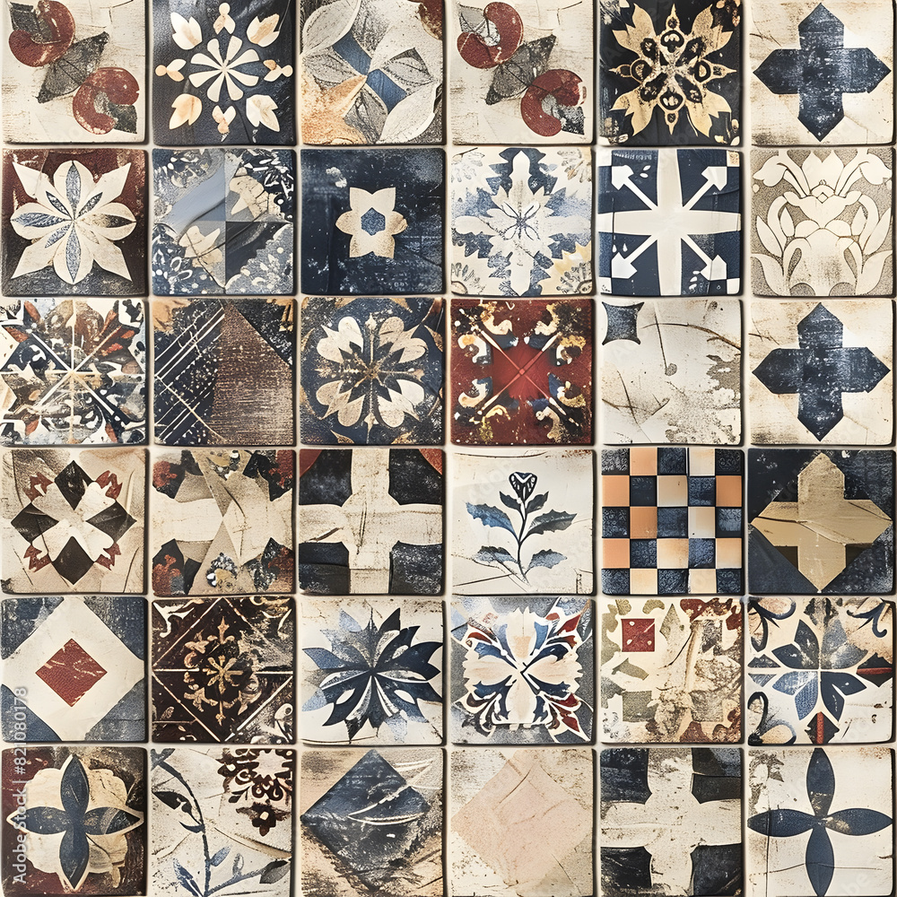 Fototapeta premium seamless pattern of tile, wallpaper, floor. decorate interior design