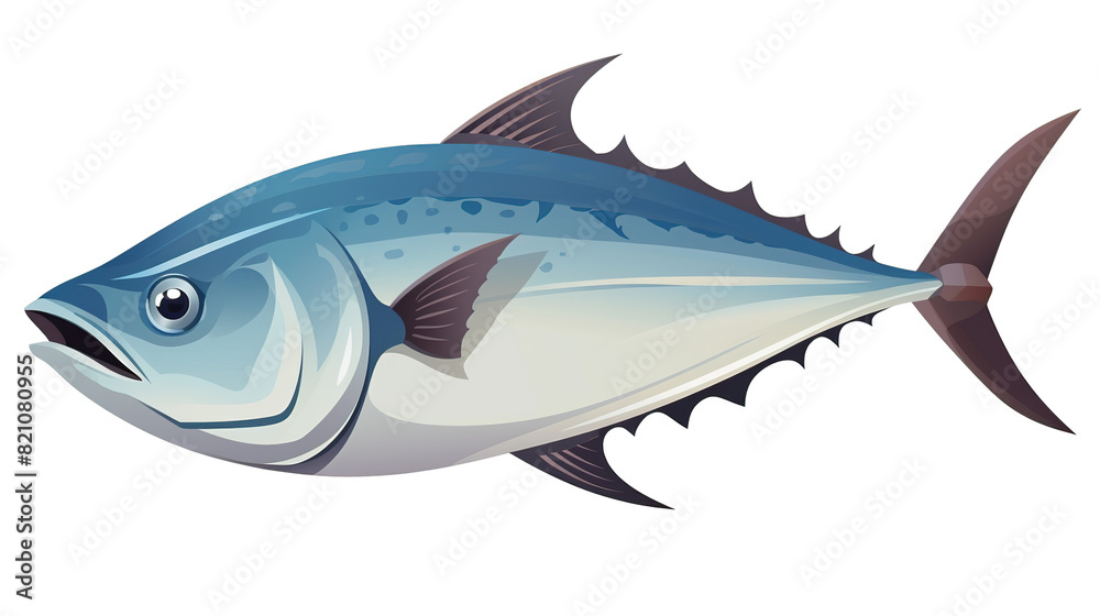 Isolated albacore tuna against a background of pristine white Isolated albacore tuna against a background of pristine white