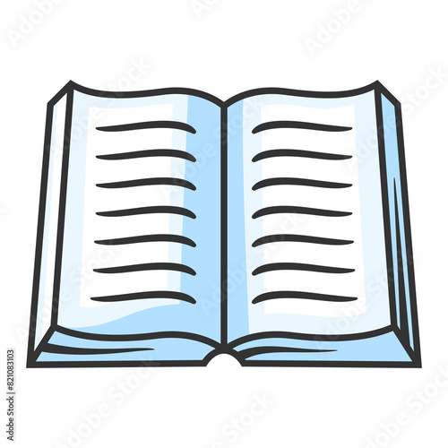 Illustration of cookbook. Stylized kitchen and restaurant utensil.
