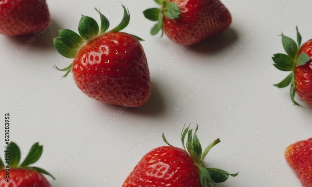 strawberries on a white background strawberries on a white background