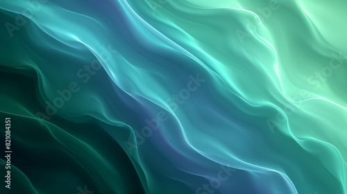 Smooth and colorful abstract gradient background blending shades of blue and green