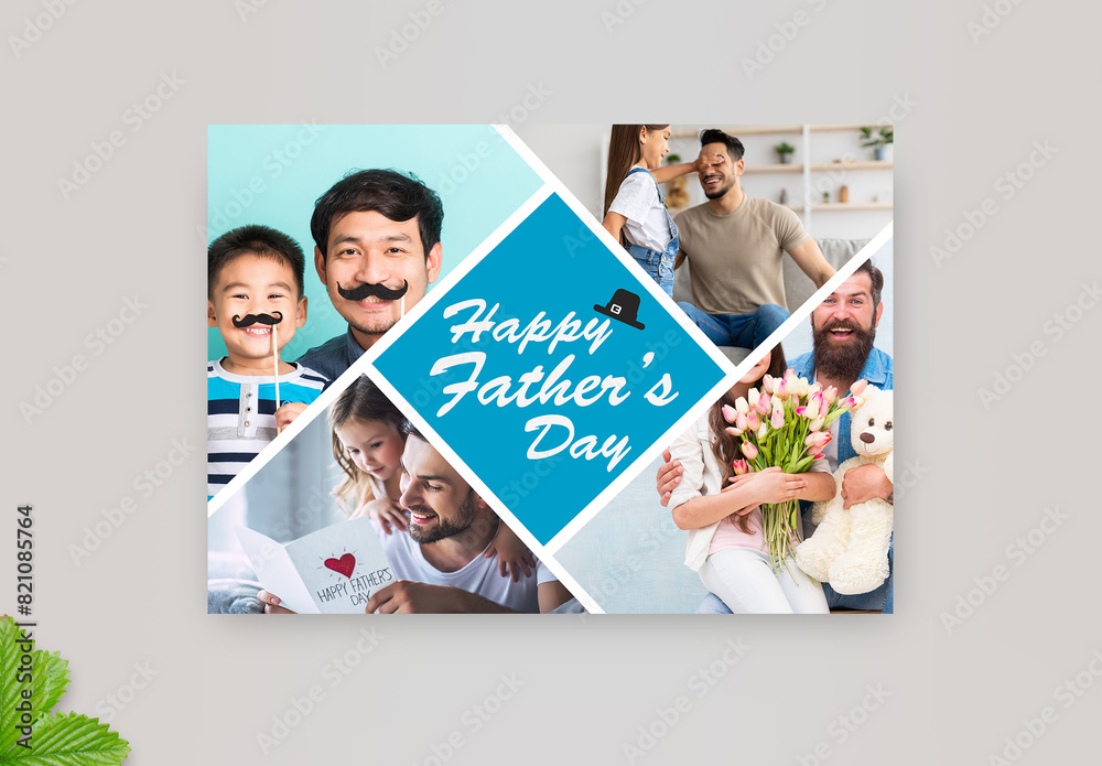 Father's Day Photo Collage Stock Template | Adobe Stock