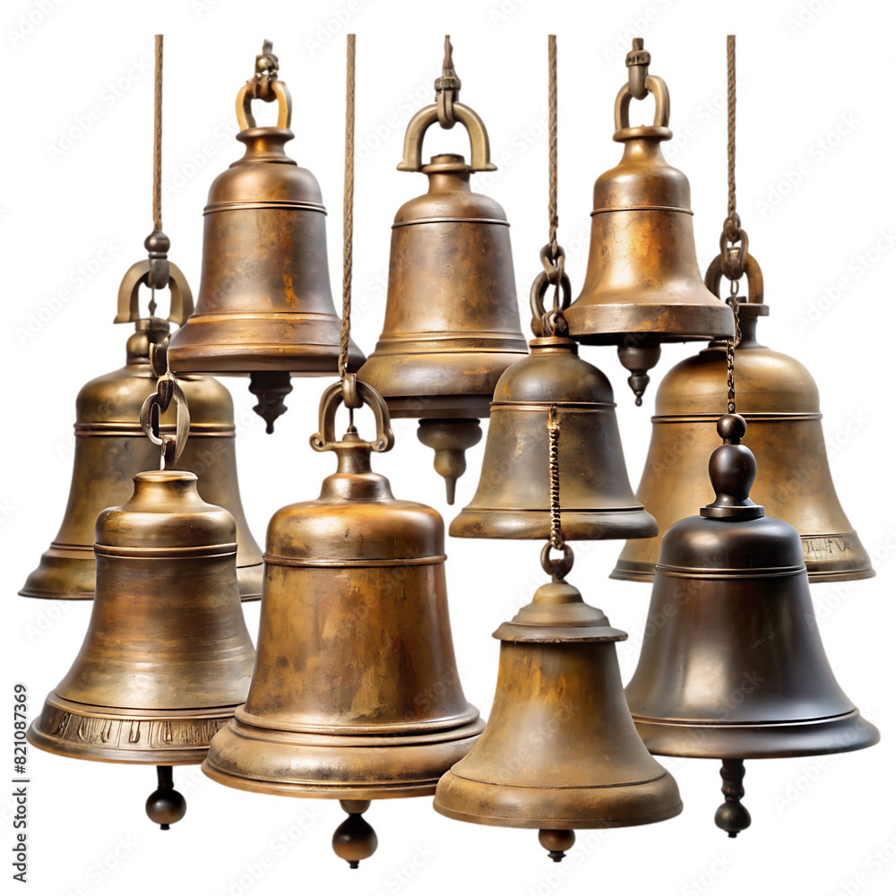bells 19th century on transparent background