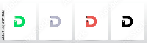 Hollow Pipe Letter Initial Logo Design D