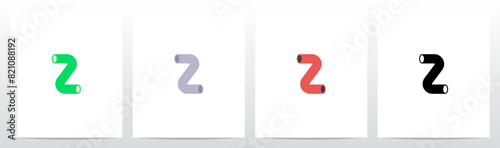 Hollow Pipe Letter Initial Logo Design Z