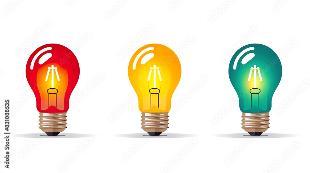 Isolated bulb against a stark white background Isolated bulb against a stark white background