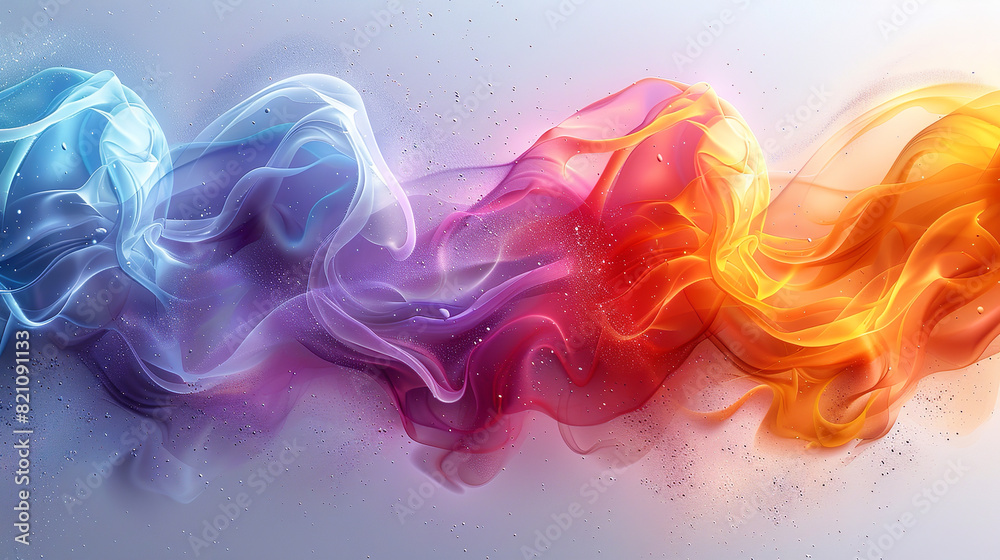 A colorful, flowing stream of fabric with a rainbow of colors. Concept of movement and energy, as if the fabric is dancing in the air. The vibrant colors and flowing lines create a dynamic A colorful, flowing stream of fabric with a rainbow of colors. Concept of movement and energy, as if the fabric is dancing in the air. The vibrant colors and flowing lines create a dynamic