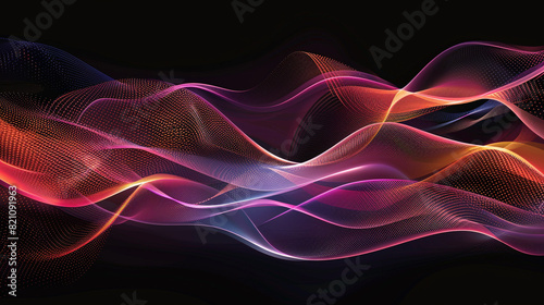 Develop a vector image that explores the rhythmic flow of sound waves.