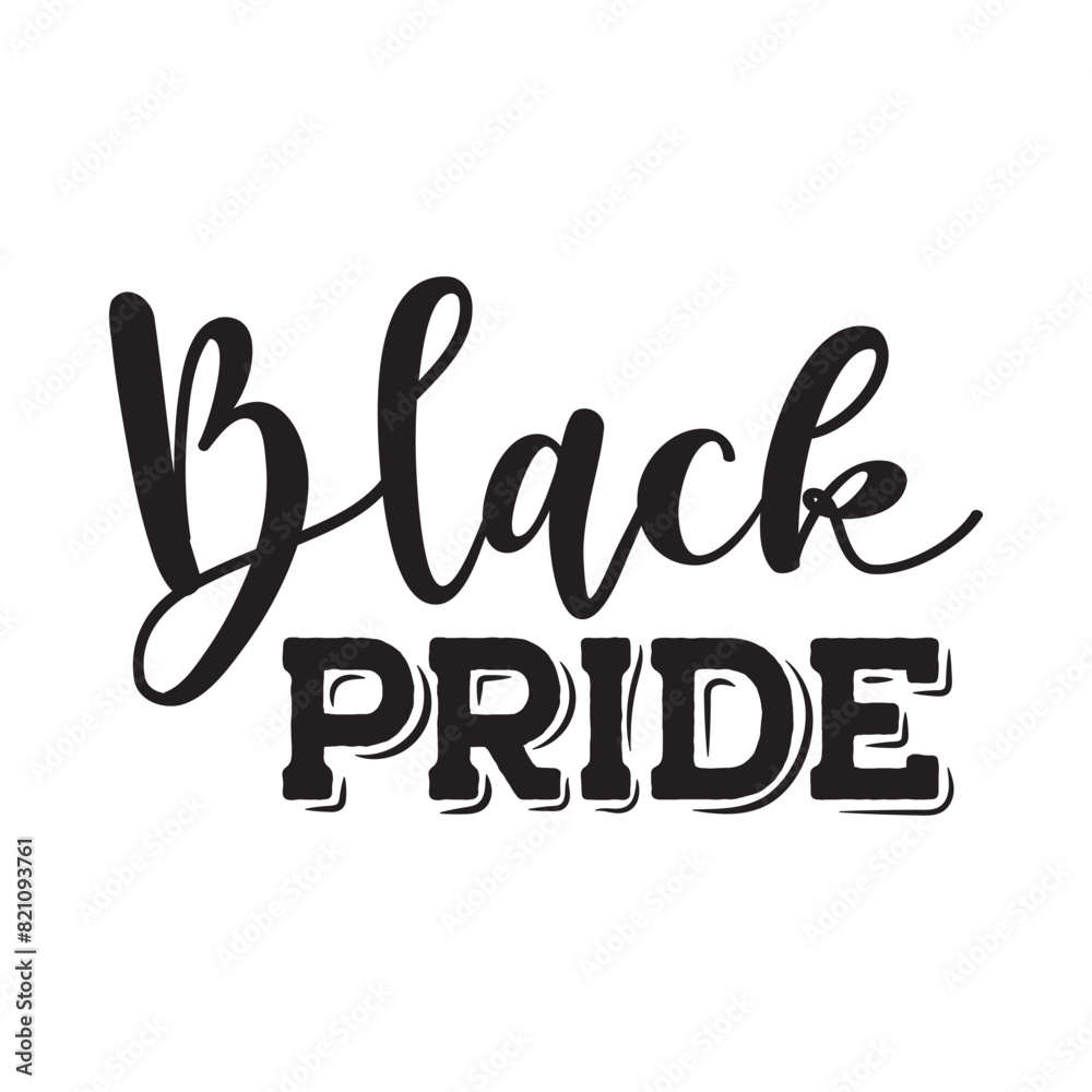 Black Pride Vector Design on White Background Black Pride Vector Design on White Background