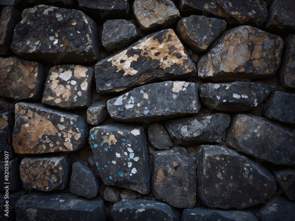 Rough-hewn stone background with a dark, gritty appearance Rough-hewn stone background with a dark, gritty appearance