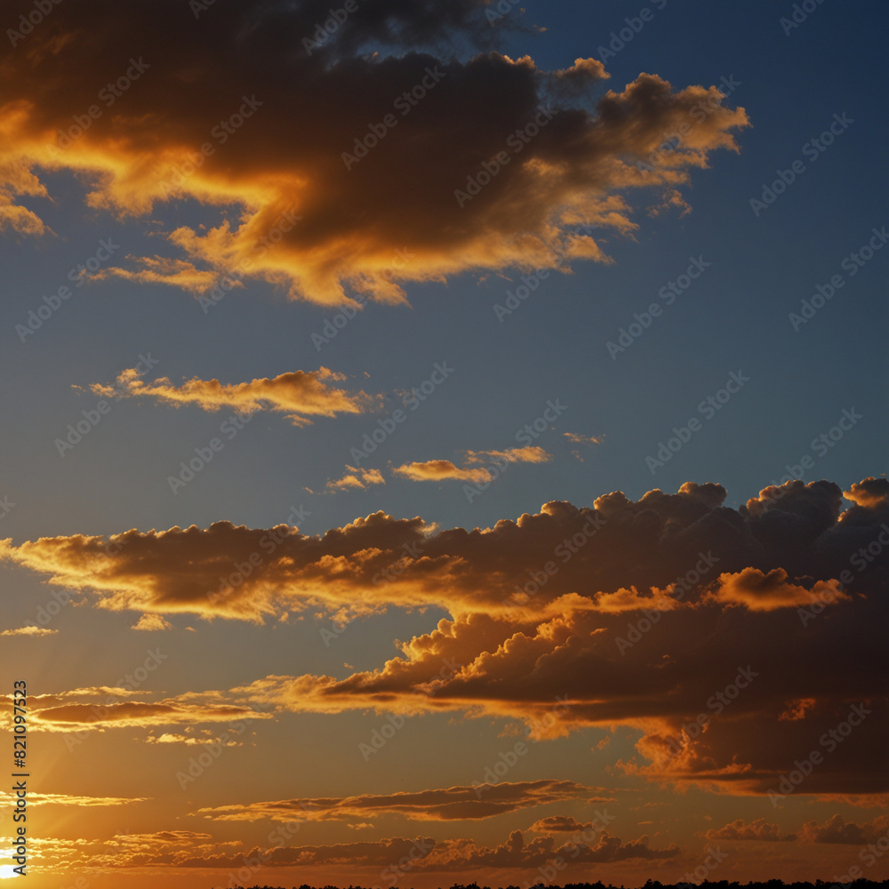 Fototapeta premium sunset over the clouds