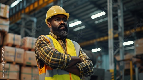 A Confident Warehouse Industry Worker photo