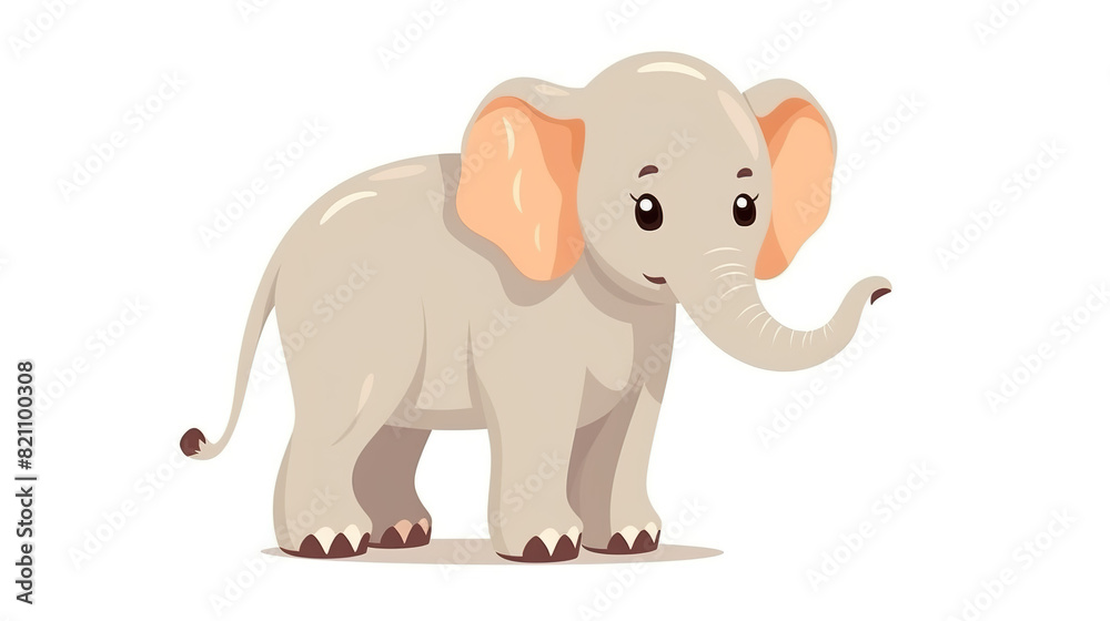 elephant solitary against a stark white background elephant solitary against a stark white background
