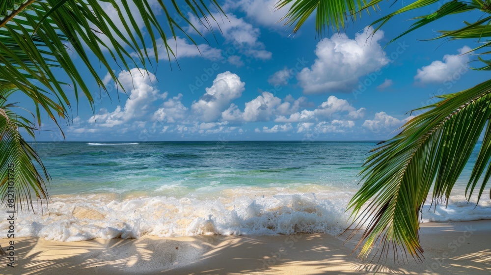 A Tranquil Tropical Beach Scene
