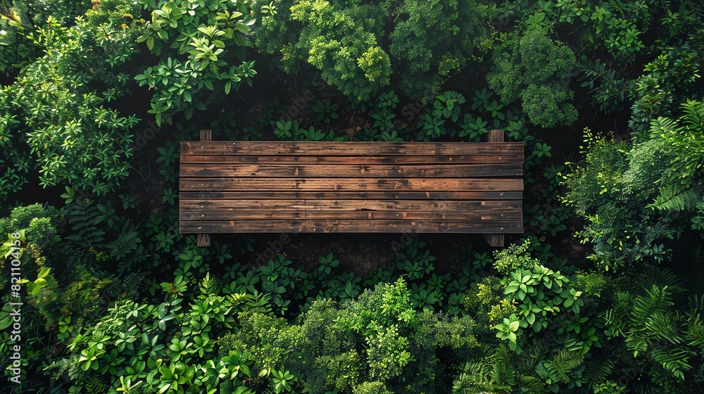 Aerial view of a wooden bridge surrounded by lush green forest, showcasing the beauty of nature from above. Aerial view of a wooden bridge surrounded by lush green forest, showcasing the beauty of nature from above.