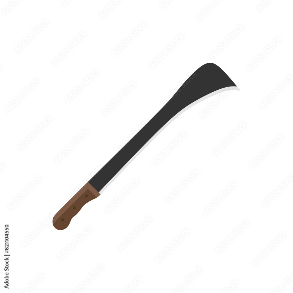 hawkbill flat design vector illustration isolated on white background. Melee weapon of hunter in jungle. Combat weapon blades. Trapper sword and hunter knife blades. hawkbill flat design vector illustration isolated on white background. Melee weapon of hunter in jungle. Combat weapon blades. Trapper sword and hunter knife blades.