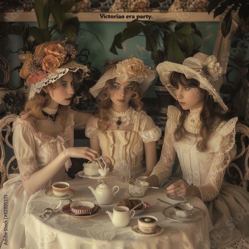 The Elegance of a Victorian Era Tea Party photo