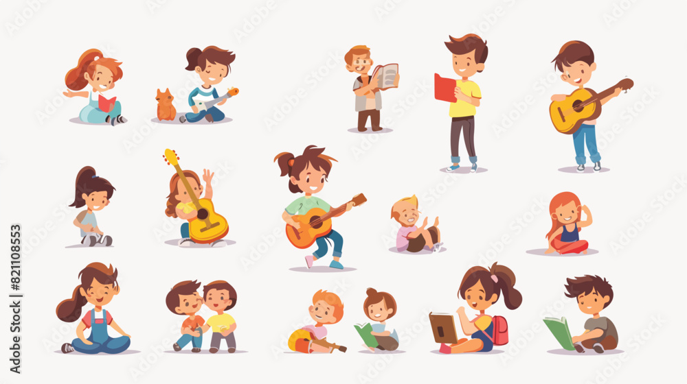Bundle of preschool or kindergarten activities. Female