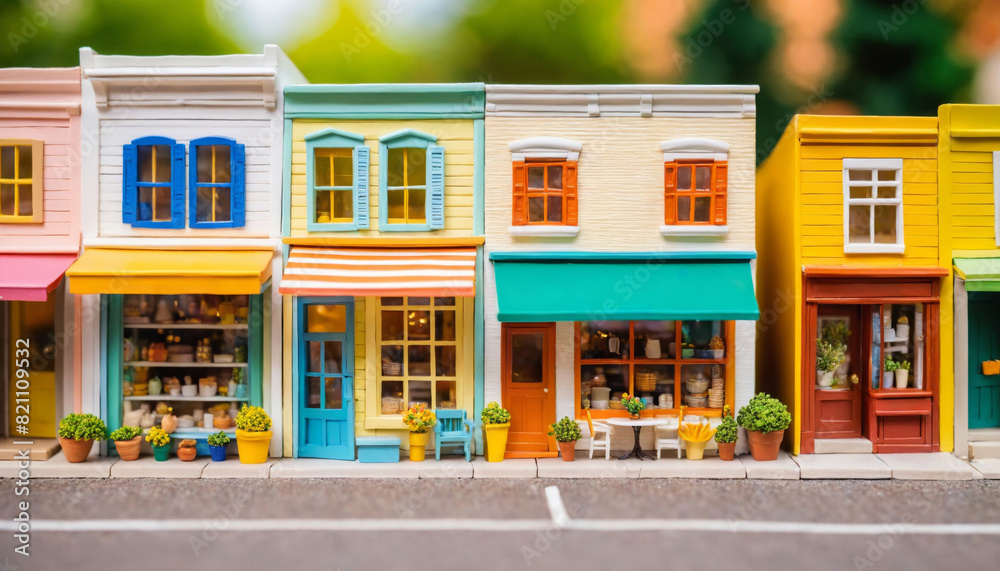 photo of miniature scene store seller toy, generative AI photo of miniature scene store seller toy, generative AI