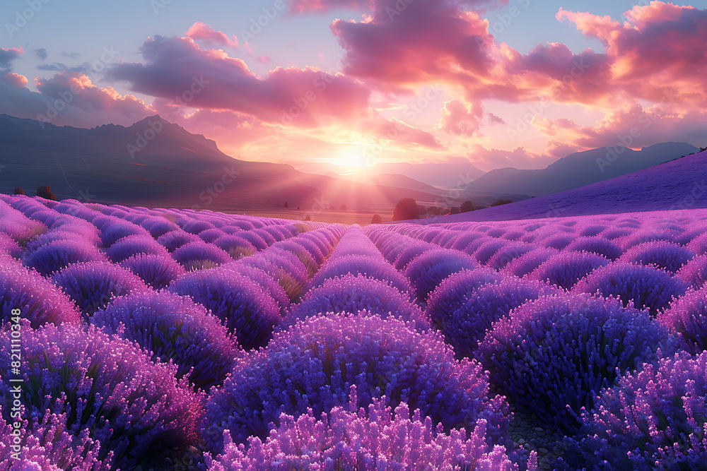 A stunning view of lavender fields filled with vibrant blooms, creating a mesmerizing and beautiful wallpaper for any digital screen
A stunning view of lavender fields filled with vibrant blooms, creating a mesmerizing and beautiful wallpaper for any digital screen
