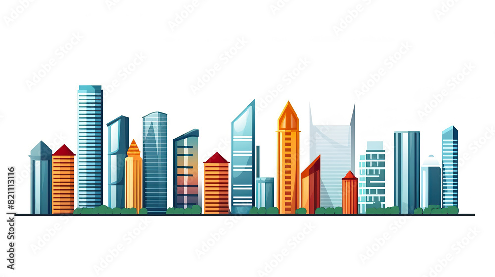 tall towers alone on a blank white background tall towers alone on a blank white background