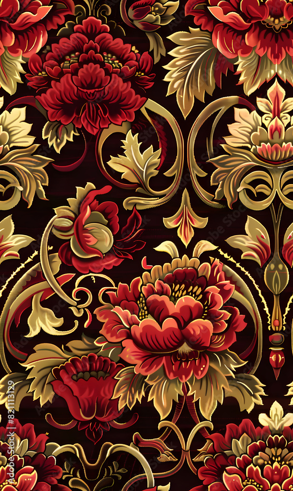 seamless pattern of flower wallpaper