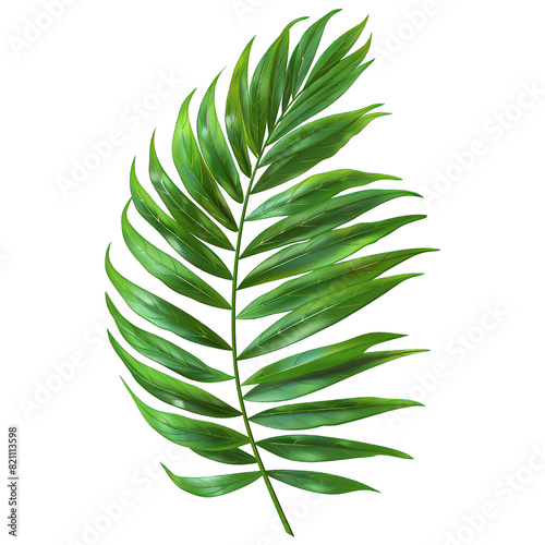 A green leafy plant with a long stem. The leaf is very thin and has a shiny appearance