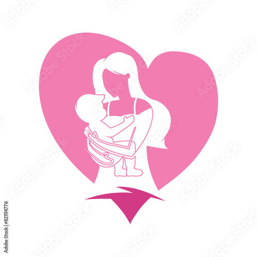 Happy Mothers Day logo vector illustration design.Happy Mother's Day to all mother lovers