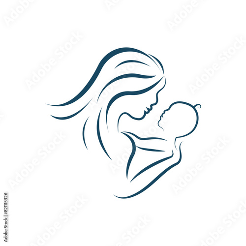 Happy Mothers Day logo vector illustration design.Happy Mother's Day to all mother lovers