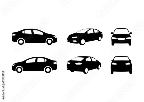 Set of car icon. Vector illustration.	