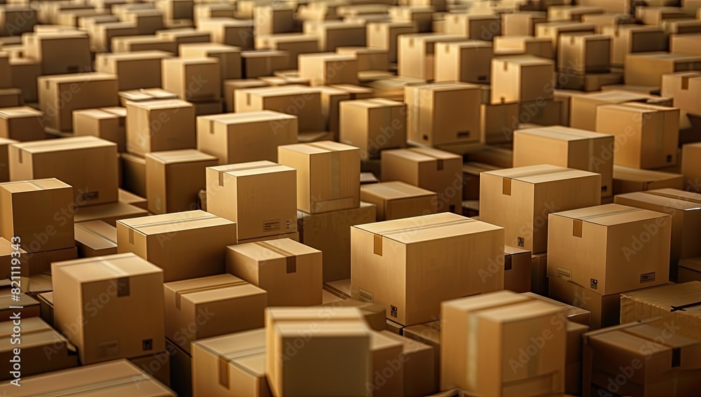 Large Pile of Brown Cardboard Boxes Large Pile of Brown Cardboard Boxes