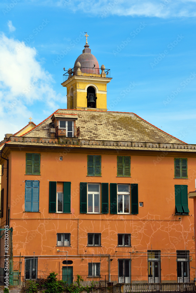 Fototapeta premium church of San Rocco sopra Principe Genoa Italy