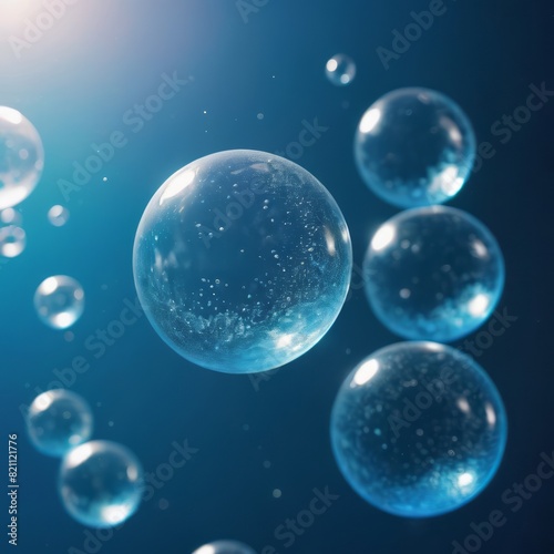 blue bubble background