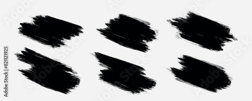 Set of vector paint brush stroke, ink splatter and artistic design elements. Grungy brushes collection. Dirty texture, box, frame, grunge background, splash or creative shape for social media