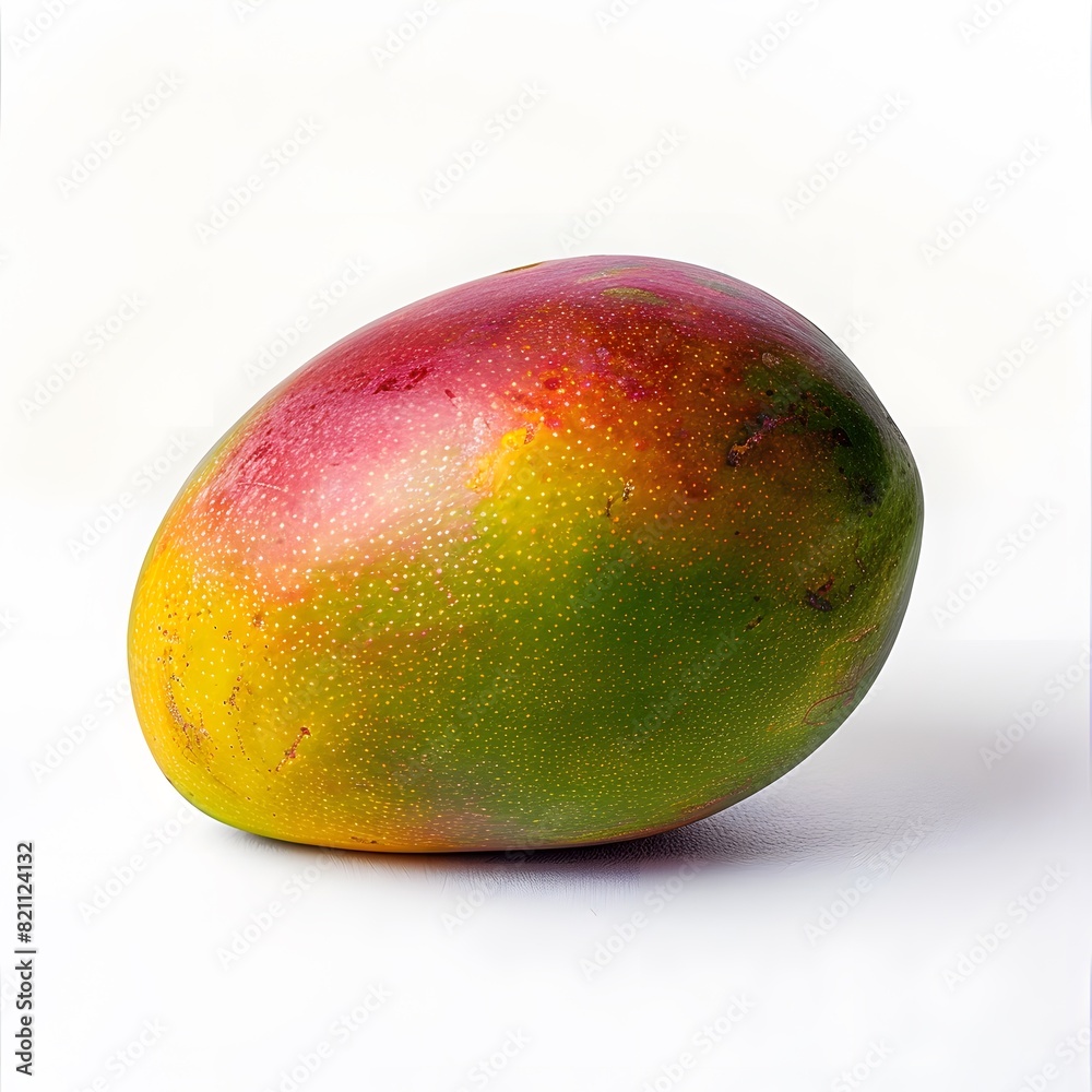 A ripe mango displaying its vibrant gradient of colors A ripe mango displaying its vibrant gradient of colors