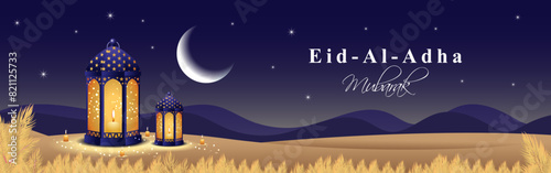 Vector illustration of Eid al Adha social media feed template