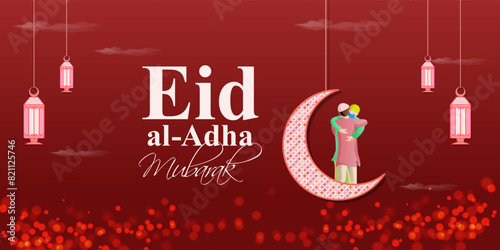 Vector illustration of Eid al Adha social media feed template