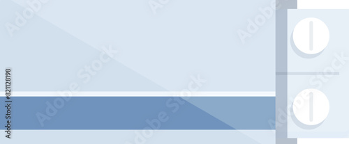 Vector illustration of a sleek, wallmounted air conditioner on a white background