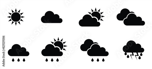 weather icon. simple set clouds icon vector illustration photo