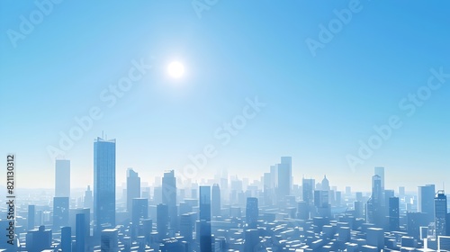 Clean Air Reimagined A City Skyline in a Breath of Fresh Blue Skies