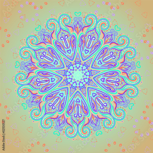 Mandala seamless pattern. Vintage decorative elements. Hand drawn background....