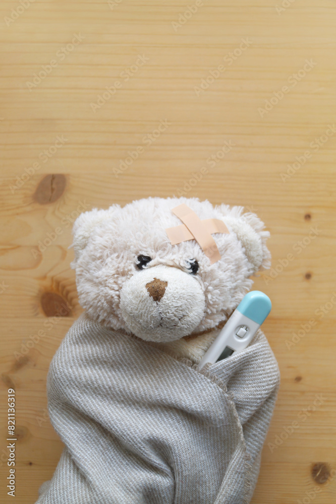 Obraz premium Sick Child, Treatment at Home