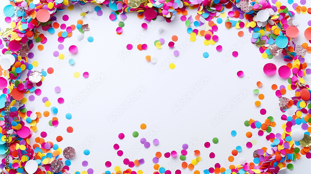 A celebratory confetti-filled frame with ample space for your custom message, ideal for creating festive and inviting designs for your party invitations, eventbackground,