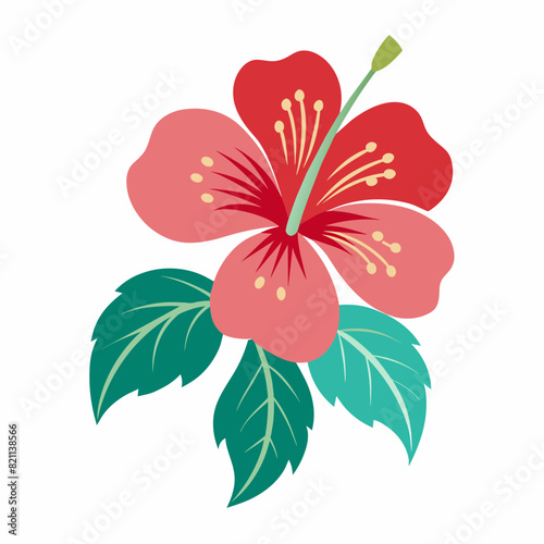 a-minimalist-hibiscus-on-a-white-background