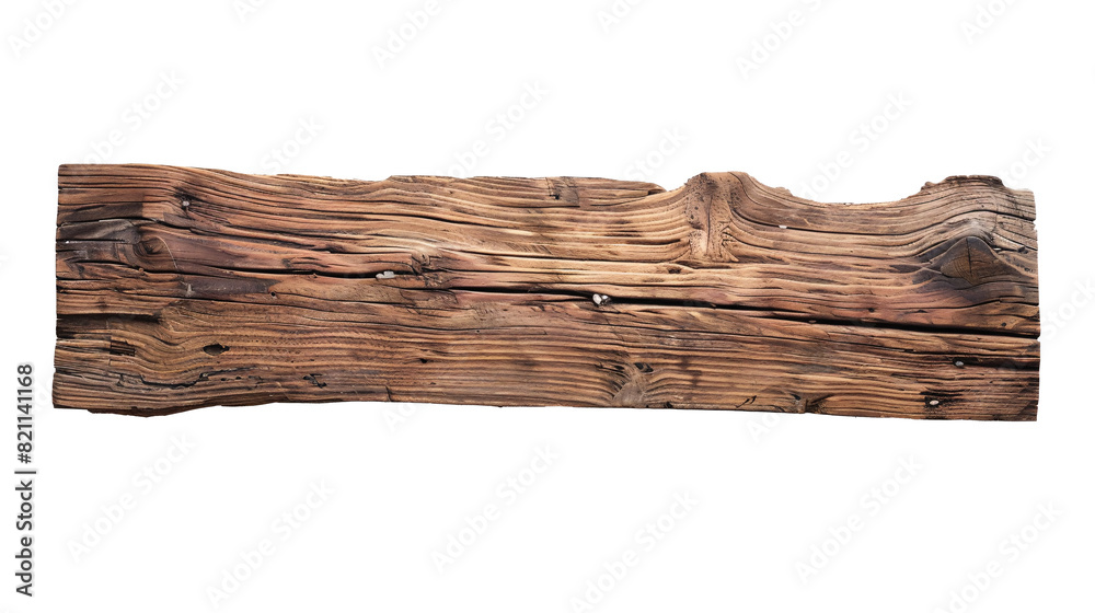Aged wooden plank sign isolated on transparent background Aged wooden plank sign isolated on transparent background
