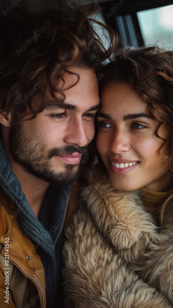 Fototapeta premium A male and female couple share their experiences, natural family planning methods . couple 