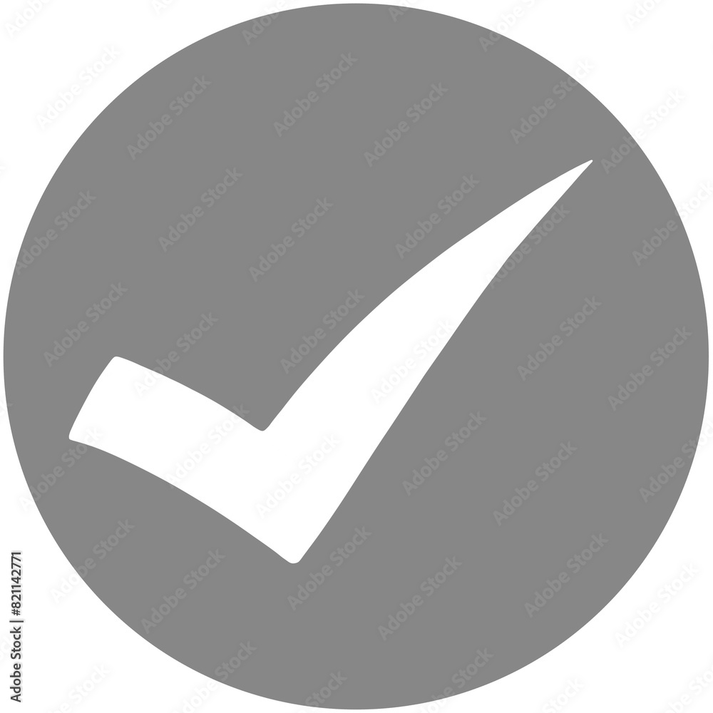 gray check mark round icon