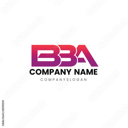 Letter BBA initial logo design