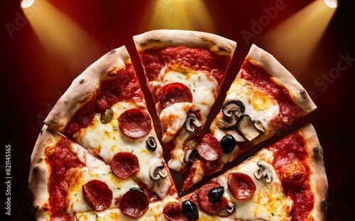 Exploring the World of Pizza: From Pepperoni Pizza and Cheese Pizza to Stuffed Crust Pizza and Vegan Pizza - A Guide to Pizza Crusts, Toppings, and Styles Including New York-Style, Chicago-Style, Marg photo